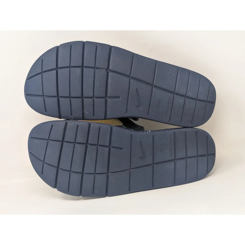 Vintage Nike Slide Sandals Men's Size 13 90s Y2K Blue Brown